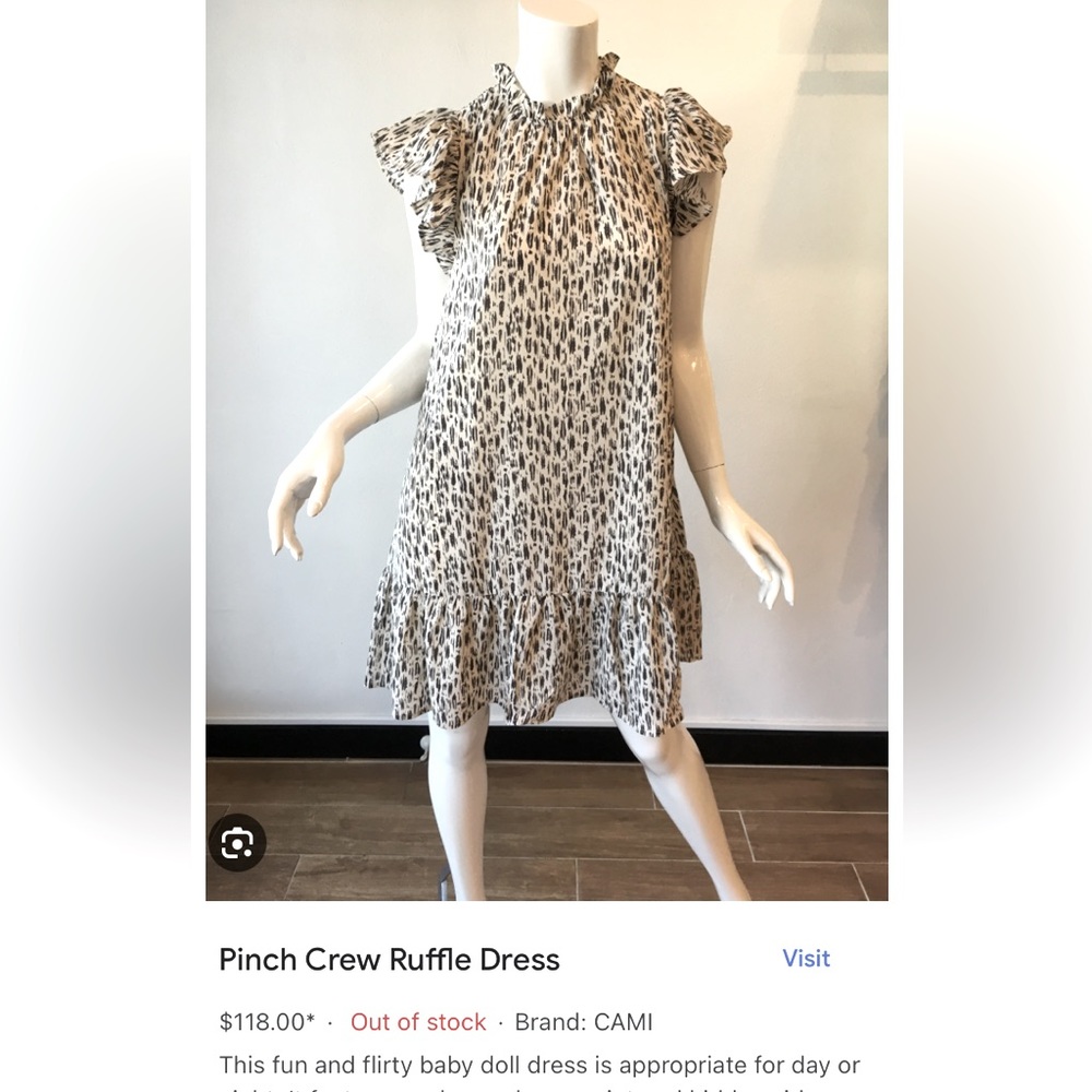 Women’s large NWT Pinch crew ruffle dress